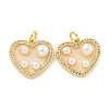 Rack Plating Brass Micro Pave Cubic Zirconia Pendants KK-C059-06G-1