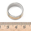 304 Stainless Steel Cuff Open Rings for Women RJEW-B158-02GP-02-5