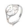 Non-Tarnish 304 Stainless Steel Yoga Adjustable Ring for Women RJEW-M149-24P-3