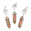 Natural Unakite Pointed Big Pendants G-D0021-01P-01-2