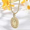 Brass Cubic Zirconia Pendant Necklaces for Women NJEW-U034-01B-G-3