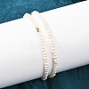 Natural Freshwater Pearl Potato & Brass Beaded Necklaces NJEW-D338-01G-5