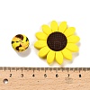 23Pcs Sunflower & Round Silicone Focal Beads LS-SIL-L005-01D-4
