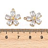 304 Stainless Steel Micro Pave Cubic Zirconia Pendants X-STAS-I352-07G-A01-4
