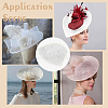 Linen Mini Hat Fascinator Base AJEW-WH0561-32E-6