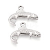304 Stainless Steel Shark Pendants STAS-T069-12P-1