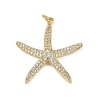Brass Micro Pave Cubic Zirconia Pendants X-KK-R230-02G-1
