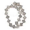 Tibetan Style Rhombus Alloy Bead Strands TIBEB-O007-05-NR-4