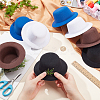 8Pcs 4 Colors Terry Fabric Mini Hat Fascinator Base AJEW-NB0005-99-3