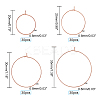 Brass Wine Glass Charm Rings KK-PH0036-51RG-2