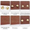 200Pcs Brass Four-Claw Rivets KK-GF0001-20G-5