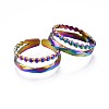 304 Stainless Steel Hollow Wide Cuff Ring RJEW-N038-100-1