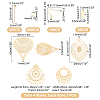 DIY Filigree Dangle Earring Making Kit DIY-UN0003-49-6