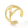 Ion Plating(IP) 304 Stainless Steel Wide Hollow Open Cuff Ring for Women LS-RJEW-G275-03G-1