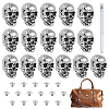 16 Bags Tibetan Style Skull Alloy Decorative Rivets DIY-DR0007-75AS-1