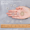 16Pcs 8 Style 304 Stainless Steel Chandelier Component Links GLAA-SC0003-12-3