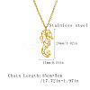 304 Stainless Steel Geometric Artistic Hollow Animal Pendant Necklaces JK0174-8-1