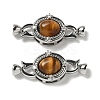 Brass Micro Pave Clear Cubic Zirconi Fold Over Clasps KK-R210-29P-1