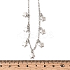Brass Star Pendant Necklaces NJEW-B157-14P-5