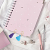 Polycotton(Polyester Cotton) Tassel Bookmark AJEW-BM00005-5