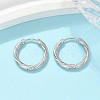 304 Stainless Steel Twist Hoop Earrings for Women LS-EJEW-A130-02B-P-1
