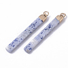 Top Golden Plated Natural Sodalite Pendants LS-G-S359-028F-2