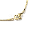 304 Stainless Steel Flat Snake Chain Necklaces for Women NJEW-D058-03G-3