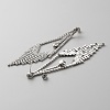 Rhombus Alloy Dangle Stud Earrings EJEW-WH0017-12P-A-2
