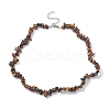 Natural Tiger Eye Chip Beaded Necklaces NJEW-JN04275-01-1