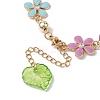 Zinc Alloy Flower Flower Link Chain Bracelets BJEW-JB10006-4