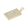 Real 18K Gold Plated Brass Micro Pave Cubic Zirconia Pendants KK-A209-10B-G-2