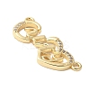 Brass Micro Pave Clear Cubic Zirconia Links KK-D357-03H-G-2