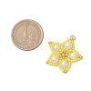 Glass Seed Beaded Star Pendants PALLOY-MZ00524-03-2