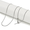 201 Stainless Steel Round Snake Chain Necklaces NJEW-H042-04P-01-1