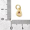 Brass Cubic Zirconia Charms KK-G554-02E-03-3