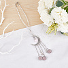 Alloy Moon Pendant Decoration HJEW-DR00023-4