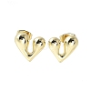 Rack Plating Brass Heart Stud Earrings for Women EJEW-Q780-11G-1
