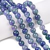 Dyed Natural White Jade Beads Strands G-T138-8mm-210-11-1