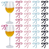 40Pcs 4 Colors Acrylic Bowknot Wine Glass Charms DIY-AR0004-71-1