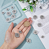 SUPERFINDINGS 18Pcs 3 Style Alloy Snap Button FIND-FH0006-36-3