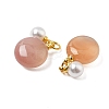 Natural Carnelian Pendants G-P577-01G-2