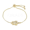 Ocean 304 Stainless Steel Micro Pave Cubic Zirconia Slider Bracelets BJEW-K291-06G-2