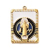 304 Stainless Steel Enamel Pendants STAS-E203-01G-02-1