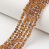 Electroplate Transparent Glass Beads Strands EGLA-A034-T8mm-N16-1