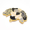 Rack Plating Alloy Enamel Big Pendants ENAM-N056-395-G-3