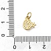 Brass Micro Pave Cubic Zirconia Charms KK-D431-020C-G-3