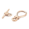 PVD Vacuum Plating 304 Stainless Steel Toggle Clasps STAS-B020-09RG-1