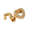 Brass Micro Pave Clear Cubic Zirconia Fold Over Clasps KK-Z121-27G-2
