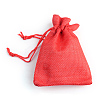 Polyester Imitation Burlap Packing Pouches Drawstring Bags ABAG-R005-17x23-18-2