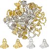 40Pcs 2 Colors Rack Plating Brass Ice Pick Pinch Bails KK-FH0004-27-1